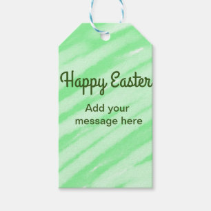 Grün Aquarell froh Ostern Meldeschild einfügen Geschenkanhänger