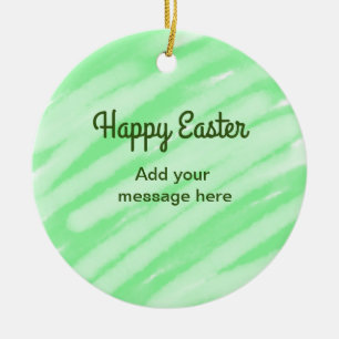Grün Aquarell froh Ostern Meldeschild einfügen Keramik Ornament