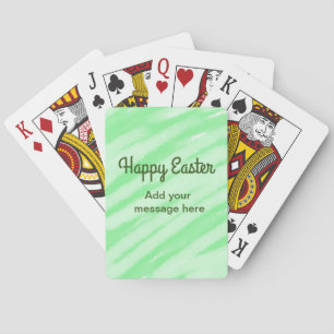 Grün Aquarell froh Ostern Meldeschild einfügen Spielkarten