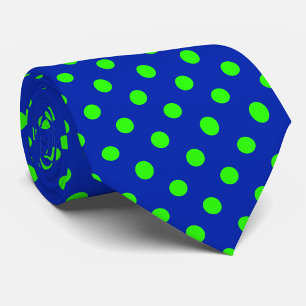 Grün auf Blau Punkte Musterdesign Krawatte