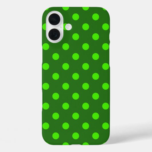 Grün auf dunkelgrünem Punkte-Musterdesign Case-Mate iPhone Hülle (Rückseite)