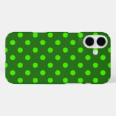 Grün auf dunkelgrünem Punkte-Musterdesign Case-Mate iPhone Hülle (Rückseite (Horizontal))