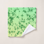 Grün auf Gelb- und Grünbadehandtücher-Set Badhandtuch Set (Waschlappen)