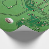 Grün auf grüner Leiterplatte Geschenkpapier (Ecke)