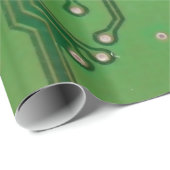 Grün auf grüner Leiterplatte Geschenkpapier (Rolleneckpunkt)