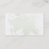 Grün auf weißem Spritzer - Geschäft Visitenkarte (Rückseite)