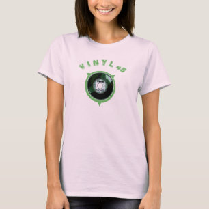 Grün-Aufzeichnung 3 des Vinyl45 T-Shirt