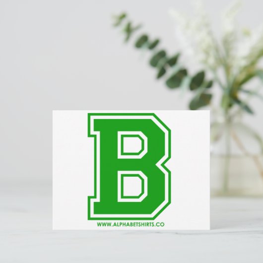Grün B Postkarte (Stehend Vorderseite)