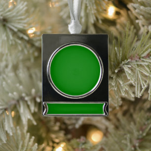 Grün Banner-Ornament Silber