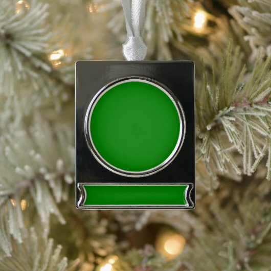 Grün Banner-Ornament Silber (Baum)