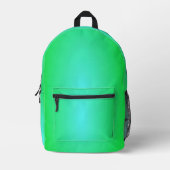 grün bedruckter rucksack (Vorderseite)