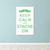 Grün behalte Ruhe und blickt auf Leinwanddruck (Insitu (Holzboden))