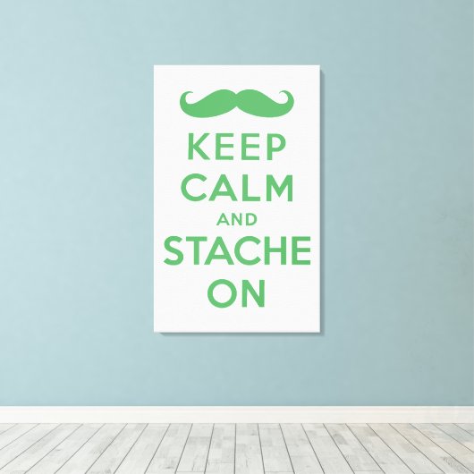 Grün behalte Ruhe und blickt auf Leinwanddruck (Insitu (Holzboden))