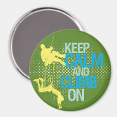 Grün Behalten Ruhe und Klettern auf dem Felsklette Magnet (Vorderseite/Rückseite)