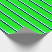 Grün, Beige, Dunkelblau und Limones Farbmuster Geschenkpapier (Ecke)