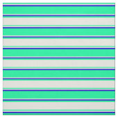 Grün, Beige und blaue, farbige Linienmuster Stoff (Muster)