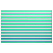 Grün, Beige und blaue, farbige Linienmuster Stoff (Fat Quarter (45,7 x 55,9 cm))