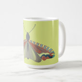 Grün bemalte Motte Kaffeetasse (VorderseiteRechts)
