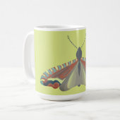 Grün bemalte Motte Kaffeetasse (Vorderseite Links)