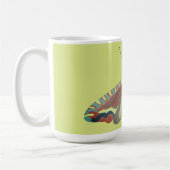Grün bemalte Motte Kaffeetasse (Links)