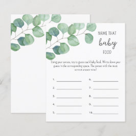 Grün - Benennen Sie das Baby FOOD Dusche Spiel