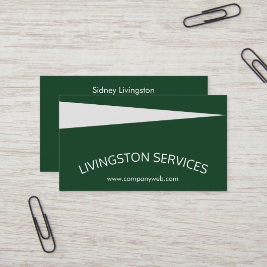 Grün Beruflich gebogen und einfach modern Visitenkarte (Vorderseite/Rückseite Beispiel)