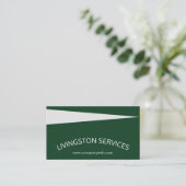 Grün Beruflich gebogen und einfach modern Visitenkarte (Stehend Vorderseite)