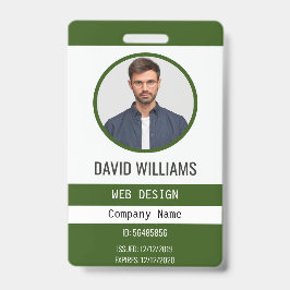 Grün | Berufliches Foto für Mitarbeiter Ausweis