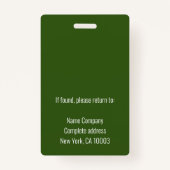 Grün | Berufliches Foto für Mitarbeiter Ausweis (Rückseite)