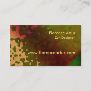 Grün beschmutzt Visitenkarte