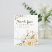 Grün Bio Blumenurlaub Danke Karte (Stehend Vorderseite)