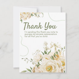 Grün Bio Blumenurlaub Danke Karte