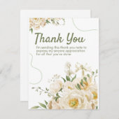Grün Bio Blumenurlaub Danke Karte (Vorne/Hinten)