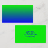 Grün bis blau leuchten visitenkarte (Vorne/Hinten)