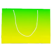 Grün bis hell Gelb Ombre Große Geschenktüte (Rückseite)