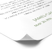 Grün, bis wir wieder eine Feier des Lebensgedichts Poster (Ecke)