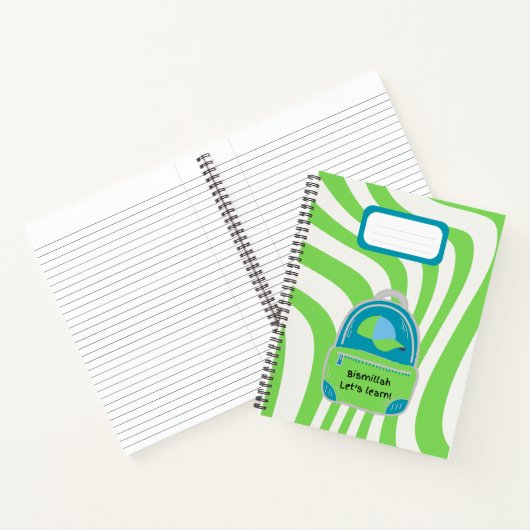 Grün "Bismillah Lasse's Learn!" Notizbuch (Innenseite)