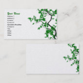 Grün-Blätter auf Goldberuflichen Geschäfts-Karten Visitenkarte (Vorne/Hinten)