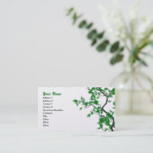 Grün-Blätter auf Goldberuflichen Geschäfts-Karten Visitenkarte (Stehend Vorderseite)