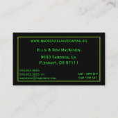 Grün-Blätter, das Geschäfts-Karte landschaftlich Visitenkarte (Rückseite)