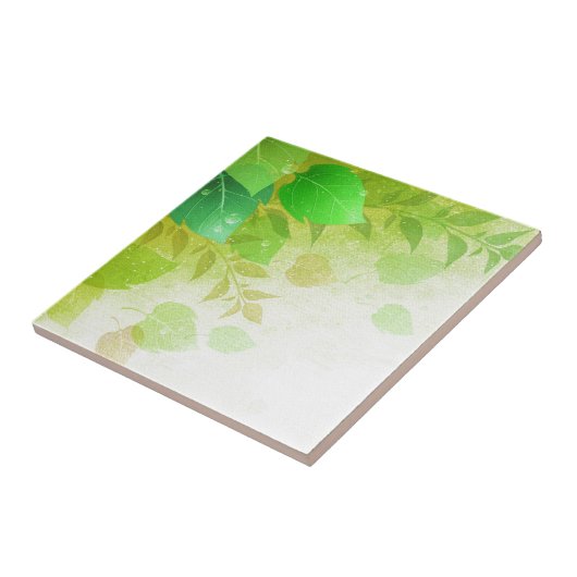 Grün-Blätter Fliese (Seite)