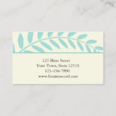 Grün-Blätter, Niederlassungs-Grenze Visitenkarte (Rückseite)