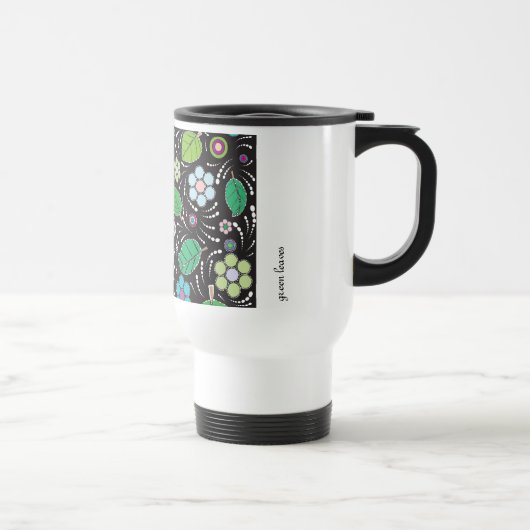 Grün-Blätter Reisebecher (Rechts)