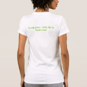 Grün, Blätter und Blume T-Shirt (Rückseite)