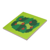 Grün-Blätter-und Marienkäfer-Frühlings-Zeit Fliese (Seite)