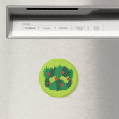Grün-Blätter-und Marienkäfer-Frühlings-Zeit Magnet (In Situ (Geschirrspüler))