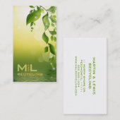 Grün-Blätter Visitenkarte (Vorne/Hinten)