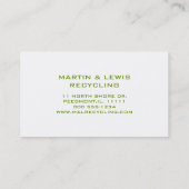 Grün-Blätter Visitenkarte (Rückseite)