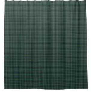 Grün Blau Burgunder Tartan Karo Duschvorhang