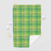 Grün Blau Checker Abstract Muster Golfhandtuch (Insitu)